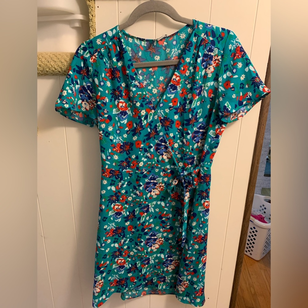 J Crew floral Wrap dress